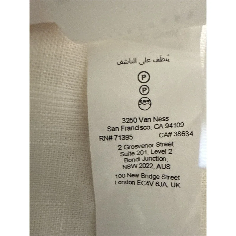 Pottery Barn Linen Cotton Natural Lined‎ Curtain Grommets 84 X50 2 Panels